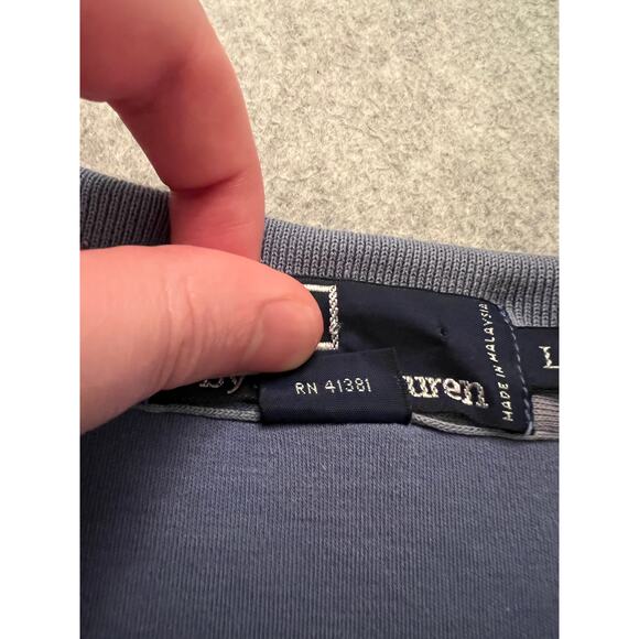 Polo Ralph Lauren Shirt Men's Large‎ Gray Golf Crest Logo Fine Cotton Polos - Picture 6 of 13